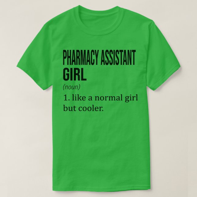 T-shirt PHARMACIE Fille ASSISTANTE Comme Une Fille Normale (Design devant)