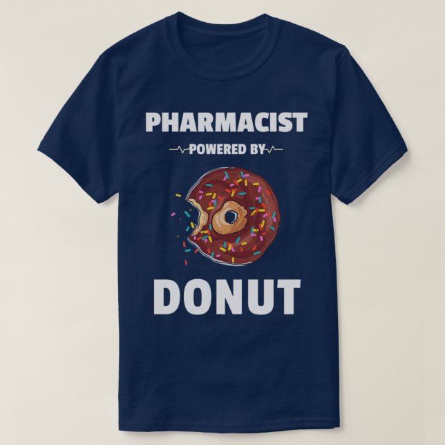 T-shirt Pharmacien Actionné Par Chemise Donut (Design devant)