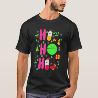 T-shirt Pharmacien Christmas Ho Ho Ho Technicien en pharma