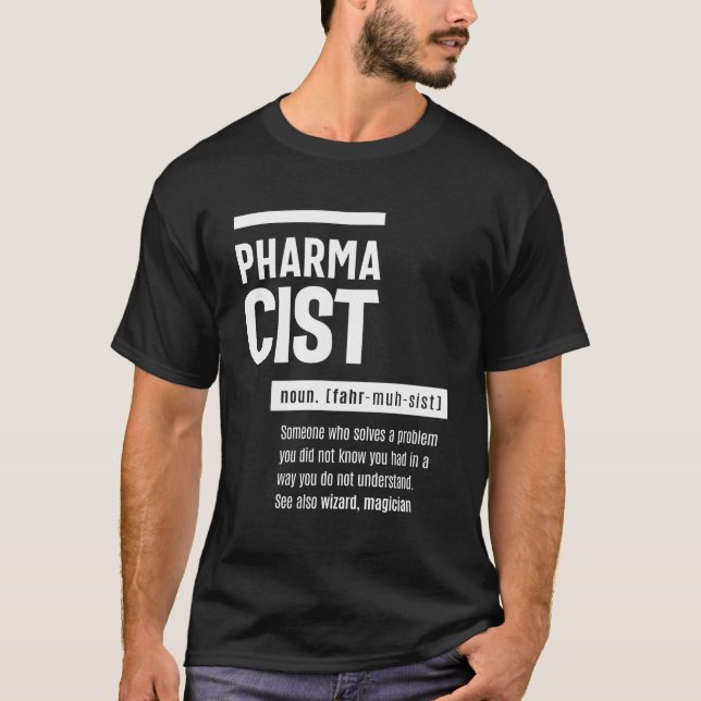 T-shirt Pharmacien Définition Drôle Cadeau Classique (Devant)