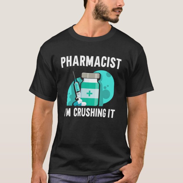 T-shirt Pharmacien Je le brosse Pharmacie Apothécaire Trav (Devant)