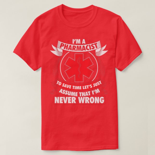 T-shirt Pharmaciens Pharmaciens Profession Pharma (Design devant)