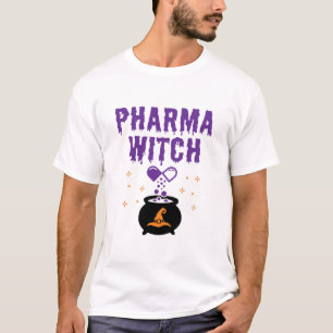 T-shirt Pharmaciste Halloween Pharmacie Tech Pharma Witch