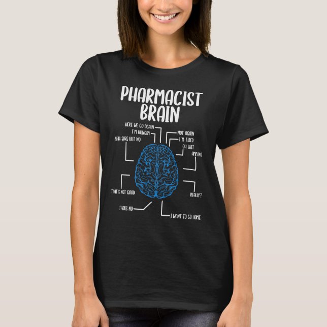 T-shirt Pharmaciste Technologue en pharmacie du cerveau Ph (Devant)