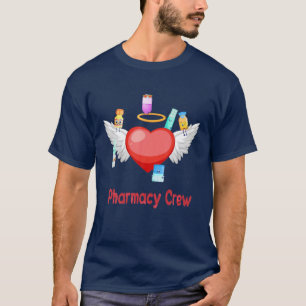 T-shirt Pharmacy Crew Angel Heart Pharmacie Technican Vale