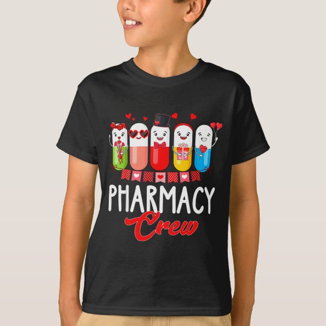 T-shirt Pharmacy Crew Nurse Valentines Day Pharmacist Tech (Devant)