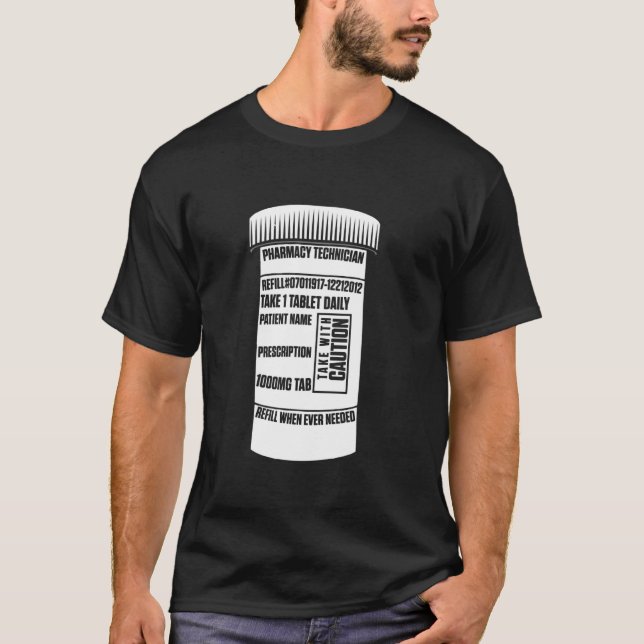 T-shirt Pharmacy Technician Refill Certified Pharma Tech (Devant)