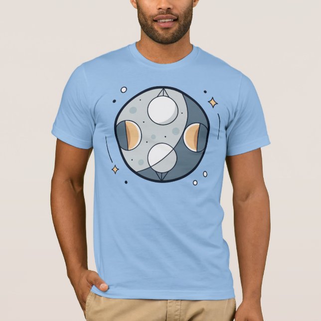 T-shirt Phases de la lune dans la conception de l'équilibr (Devant)