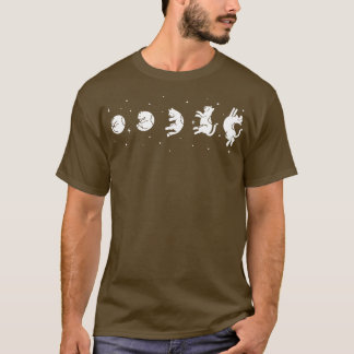 T-shirt Phases de la lune de chat