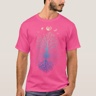 T-shirt Phases De L'Arbre Lune De Vie Chemise Cadeau Pour