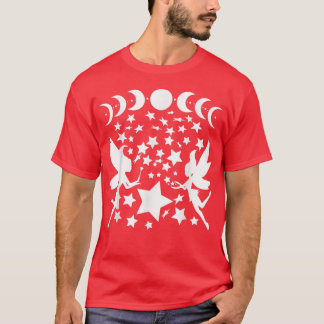 T-shirt Phases de lune fées Étoiles Imaginaire silhouette