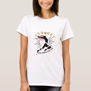 T-shirt Phases Lune Mystique La Dame Brille À Travers