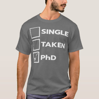 T-shirt PhD 1 prise simple