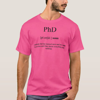 T-shirt PhD Définition Dictionnaire Collection 3