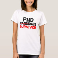 Phd Survivor Typographie rouge noir