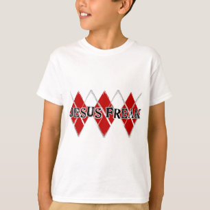 T-shirt Phénomène à motifs de losanges de Jésus