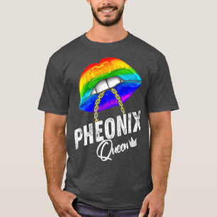 T-shirt Pheonix Queen LGBTQ Gay pride Rainbow Flag USA