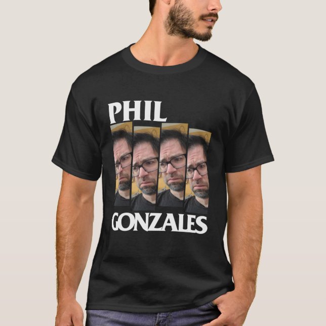 T-shirt Phil Gonzales (chemise) Noir (Devant)