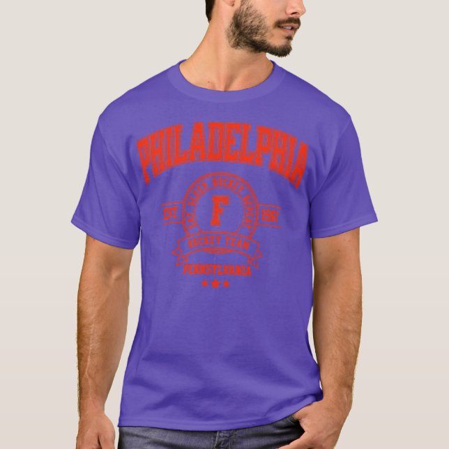 T-shirt Philadelphia Hockey Team Retro Design (Devant)
