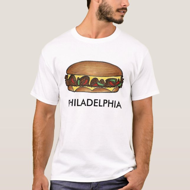 T-shirt Philadelphie Fromage Steak Philly Cheesestead Food (Devant)