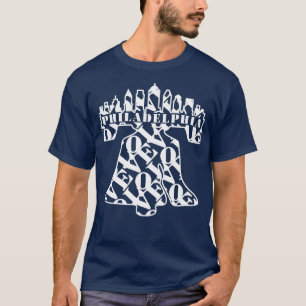 T-shirt PHILADELPHIE LIBERTÉ BELL LOVE Philly City Skyline