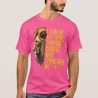 T-shirt Philippiens 413 Lion Religieux Renforce Christi