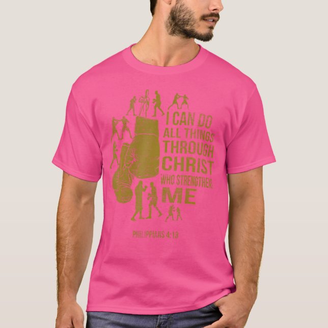 T-shirt Philippiens 413 Religious Boxing Funny Christian B (Devant)