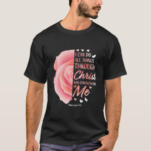 T-shirt Philippiens 4 13 Bible chrétienne Verse Religieux