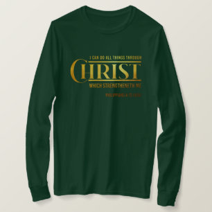 T-shirt Philippiens 4:13 Bible Verse KJV Citation Femmes