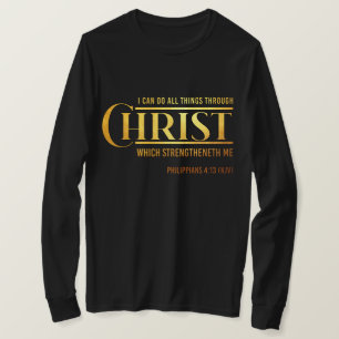 T-shirt Philippiens 4:13 Bible Verse KJV Citation Hommes