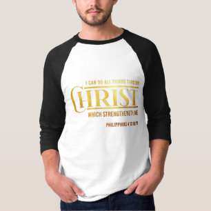 T-shirt Philippiens 4:13 Bible Verse KJV Citation Hommes 3