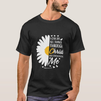 T-shirt Philippiens 4 13 Christian Religious White Daisy W