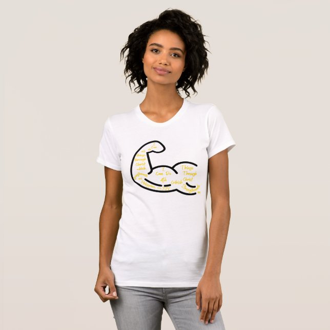 T-shirt Philippiens 4:13 KJV Bible Verse Femmes (Devant entier)