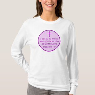 T-shirt Philippiens 4:13 Un violet inspirant les chrétiens