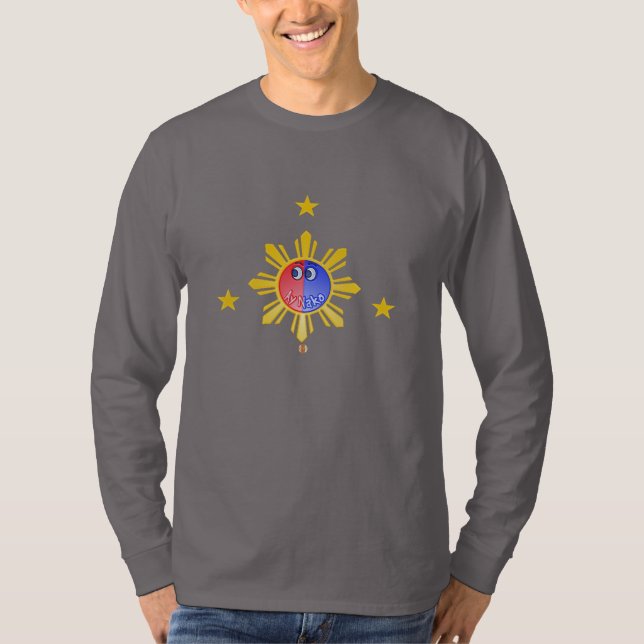T-shirt philippin drôle, manuscrit Co de queue (Devant)