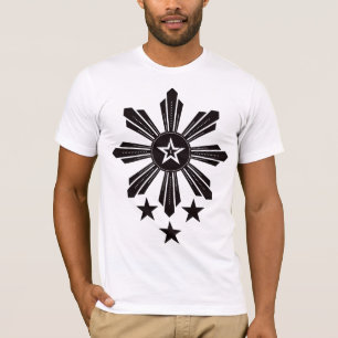 T-shirt Philippin Sun et étoiles - noir