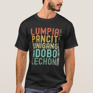 T-shirt Philippine Alimentation Lumpia Pancit Sinigang Ad
