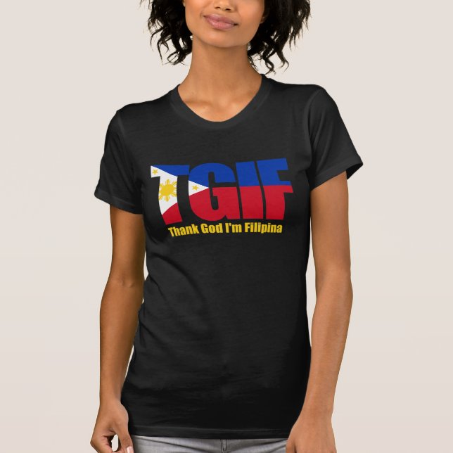 T-shirt Philippine de TGIF avec le drapeau philippin (Devant)