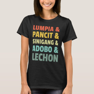 T-shirt Philippine Nourriture Lumpia Pancit Sinigang Ad