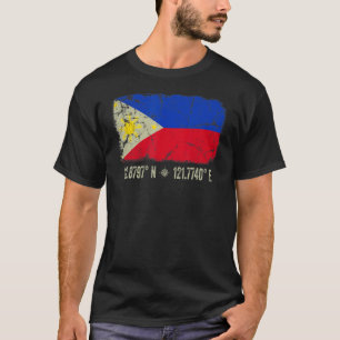 T-shirt Philippines Drapeau Coordonnatrices Hommes Femmes 