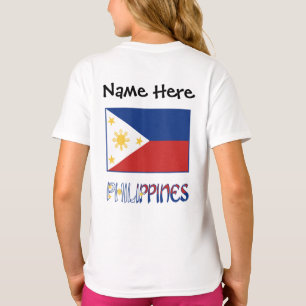 T-shirt Philippines et drapeau philippin et votre nom