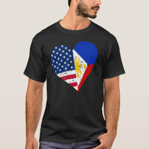 T-shirt Philippines États-Unis Coeur en détresse Philippin