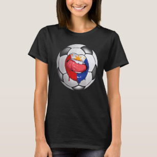 T-shirt Philippines Fan de Football Filipino Drapeau Bouch