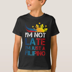 T-shirt Philippines : La ponctualité est un drôle de pinoy