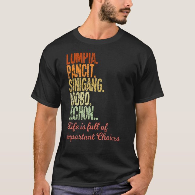 T-shirt Philippines Lumpia Pancit Sinigang Adobo (Devant)