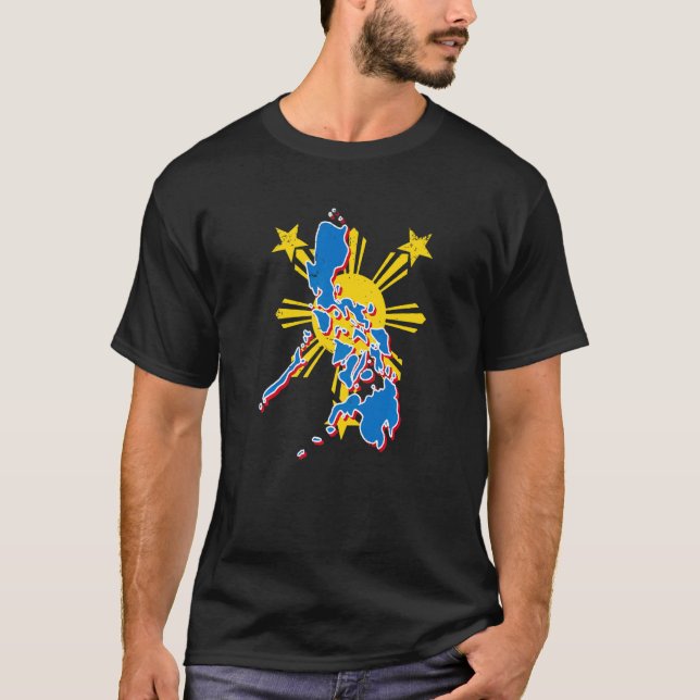 T-shirt Philippines Pinay Filipino Pride Pays Drapeau Isla (Devant)