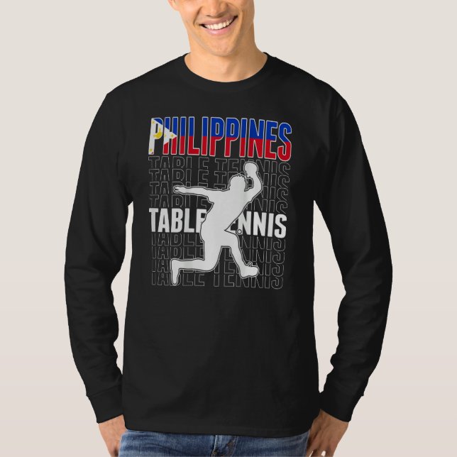 T-shirt Philippines Table Tennis Fans  Philippine Flag Pin (Devant)