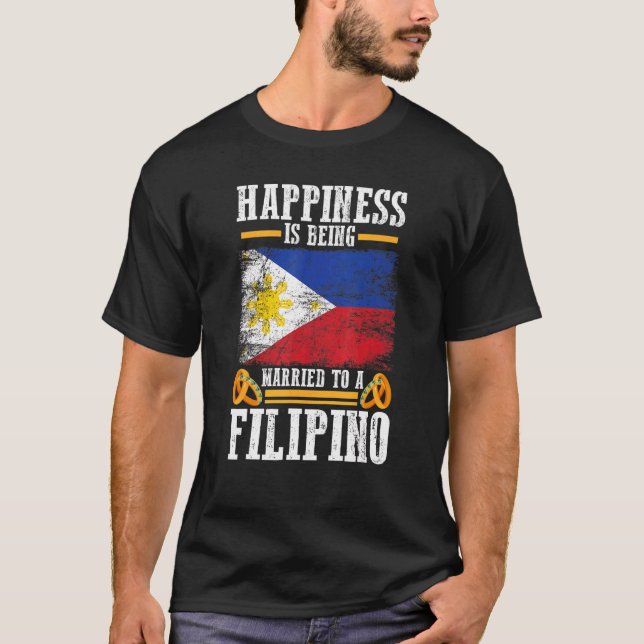 T-shirt Philippines : Un Joyeux Drapeau Marié À Un (Devant)
