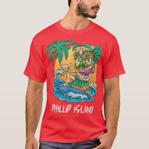 T-shirt Phillip Island Australie Palm Tree Plage de surf V