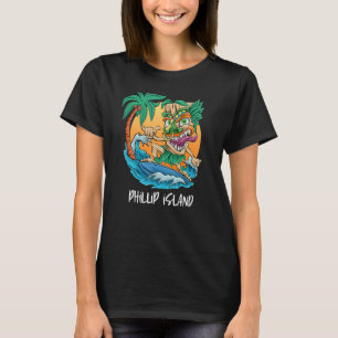 T-shirt Phillip Island Australie Palm Tree Plage de surf V